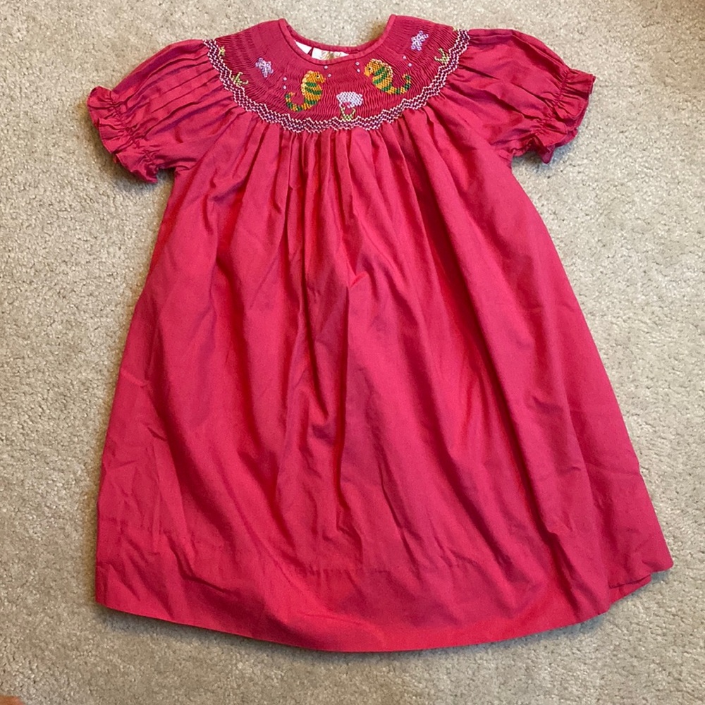 Water themed smocked dress